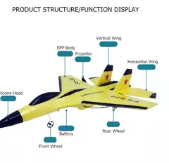 Avião de Combate C/ Controle remoto para Crianças - comprar online