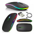 Mouse Sem Fio Ergonomico RGB Recarregável