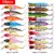 Conjunto de Iscas de Pesca Mistas: Mini Minnow, Crankbait Flutuante e Iscas Duras Diversificadas