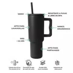 Vaso Termico Premium 1200 Ml Celeste Mul - comprar online