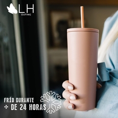 Vaso Termico 700ml 2 Tapas Rosado Leop en internet