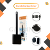 Escobilla Silicona baño + Base con adhesivo -Negro- [Gardiner]