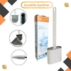 Escobilla Silicona baño + Base con adhesivo -Blanco- [Gardiner]