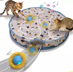 Imagen de Juguete eléctrico con pelotas de luces para gatos - Juguete interactivo para gatitos