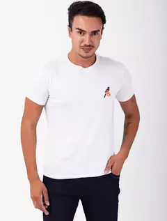 Blusa Gola Careca Corrupiao Laranja Custom Meia Malha Branca 1761842