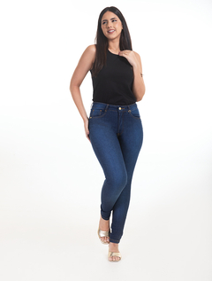 Calça Cigarrete Escura Mega Shape Valeria-Jeans 1763085