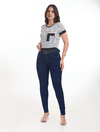 Calça Skinny Escura C/ Cinto Febe-Jeans 1763146