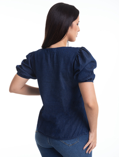 Blusa Mg Curta Escura Luna-Jeans 1763315 - comprar online