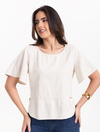 Blusa Ampla Bege Mixlinho- Linho 1763321