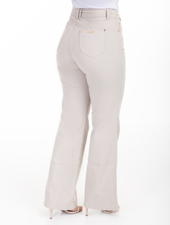 Calça Pantalona Areia c Cordao Nadia Plus-Sarja 1763350 - loja online