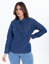 Camisa Western Mg Longa Escura Colin-Jeans 1870056