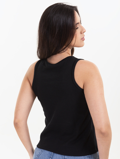 Blusa Regata Preto Malha Kamy 2890487 na internet