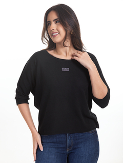 Blusa Ampla Preto Malha Kamy 2890490