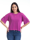 Blusa Ampla Fucsia Malha Slink 2890512