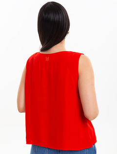 Blusa Regata Vermelho Viscolinho 2910028 - comprar online