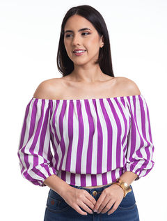 Blusa Ciganinha Listra/Pink Viscolinho 2910033