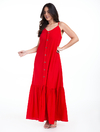 Vestido Longo Vermelho Viscolinho 3230003