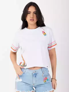 Blusa Semi Cropped Veleiro Meia Malha Branca 5750034