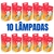 Kit 10 Plafon Simples Branco + 10 Lampada 9W - Eletrofor