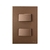 Conjunto Recta Satin Corten Interruptor 2 Teclas Simples Blux