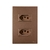 Conjunto Recta Satin Corten 2 Tomadas 20a Horizontal Blux