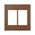 Placa Recta Satin Corten 4x4 6 Postos Blux