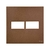 Placa Recta Satin Corten 4x4 2 Postos Blux