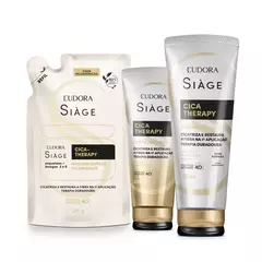 Combo Siàge Cica-Therapy: Shampoo 250ml + Refil Máscara Capilar 250g + Condicionador 200ml