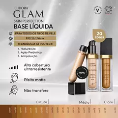 Refil Base Líquida Glam Skin Perfection Cor 45 30ml - MilaBela Cosméticos