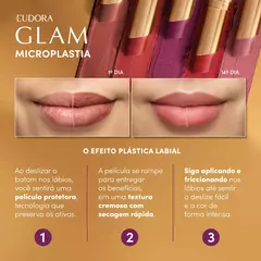 Batom Marsala Supremo Eudora Glam Microplastia 3,3g - MilaBela Cosméticos