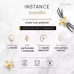 Refil Creme Hidratante Desodorante Corporal Instance Baunilha 350ml - MilaBela Cosméticos