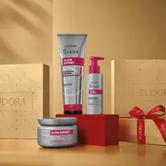 Kit Presente Natal Siàge Glow Expert: Shampoo 250 ml + Máscara Capilar Ultra Brilho 250g + Balm Disciplinante Finalizado na internet