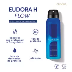 Desodorante Antitranspirante Aerosol H Flow 125ml - comprar online