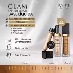 Refil Base Líquida Glam Skin Perfection Cor 10 30ml - MilaBela Cosméticos