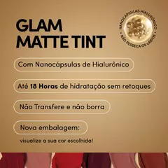 Batom Líquido Vinho Sublime Glam Matte Tint 4g - loja online