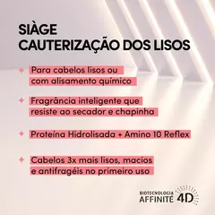 Shampoo Siàge Cauterização dos Lisos 250ml - MilaBela Cosméticos