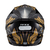 Capacete Texx Fechado Hawk Alien Dourado Pret 62 - Race Mania