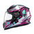 Capacete Texx Fechado Hawk Genesis Rosa Azul Branc 62 - comprar online