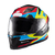 Imagem do Capacete Texx Fechado Hawk Ride Azul Verd Verm Pret 56