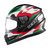 Capacete Texx Fechado Hawk Ride Verd Verm Branc Pret 56 na internet