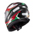 Capacete Texx Fechado Hawk Ride Verd Verm Branc Pret 56 - Race Mania