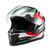 Capacete Texx Fechado Hawk Ride Verd Verm Branc Pret 56