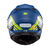 Capacete Texx Fechado Wing Grid Azul Verd Branc 56 - Race Mania