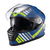 Imagem do Capacete Texx Fechado Wing Grid Azul Verd Branc 56