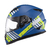 Capacete Texx Fechado Wing Grid Azul Verd Branc 58 na internet