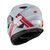 Capacete Texx Fechado Wing Grid Chumb Verm Branc 56 - Race Mania