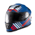 Imagem do Capacete Texx Fechado Wing Grid Azul Verm Branc 62