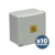 CAJA ESTANCA DE PVC 115x115x65 EXULTT (X10 UNIDADES)