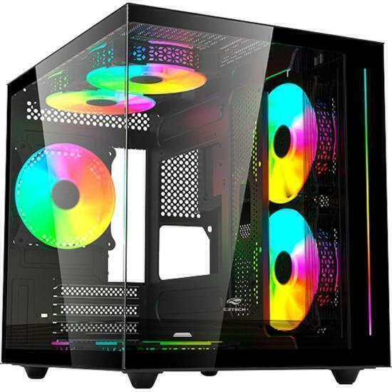 Gabinete Gamer C3Tech Aquarius MT-G810 Sem Fans Preto