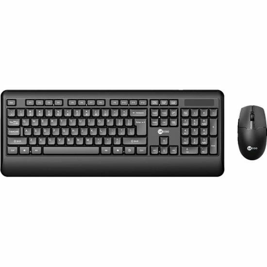 Kit Teclado e Mouse Lecoo KW202 Sem Fio Preto